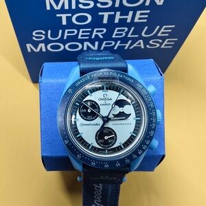 Swatch X Omega Bioceramic Moonswatch Mission to the Pink Moonphase Watch